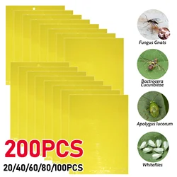 20-200PCS Fly Stickers Outdoor Plant Insect Catcher Fly Trap Double Sided Sticky Traps for Bugs Mosquito Trap Sticky Board