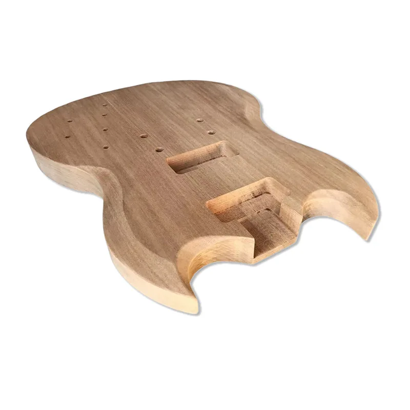 Unfinished Mahogany Electric Guitar Body DIY Build Kit Replacement Part