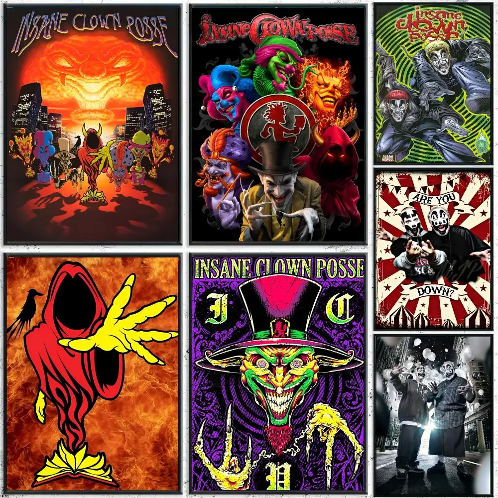 ICP I-Insane Clown Posse Poster Perfect Sticker Self Adhesive for Office Home Theater Wall Art Decor Fancy Gift