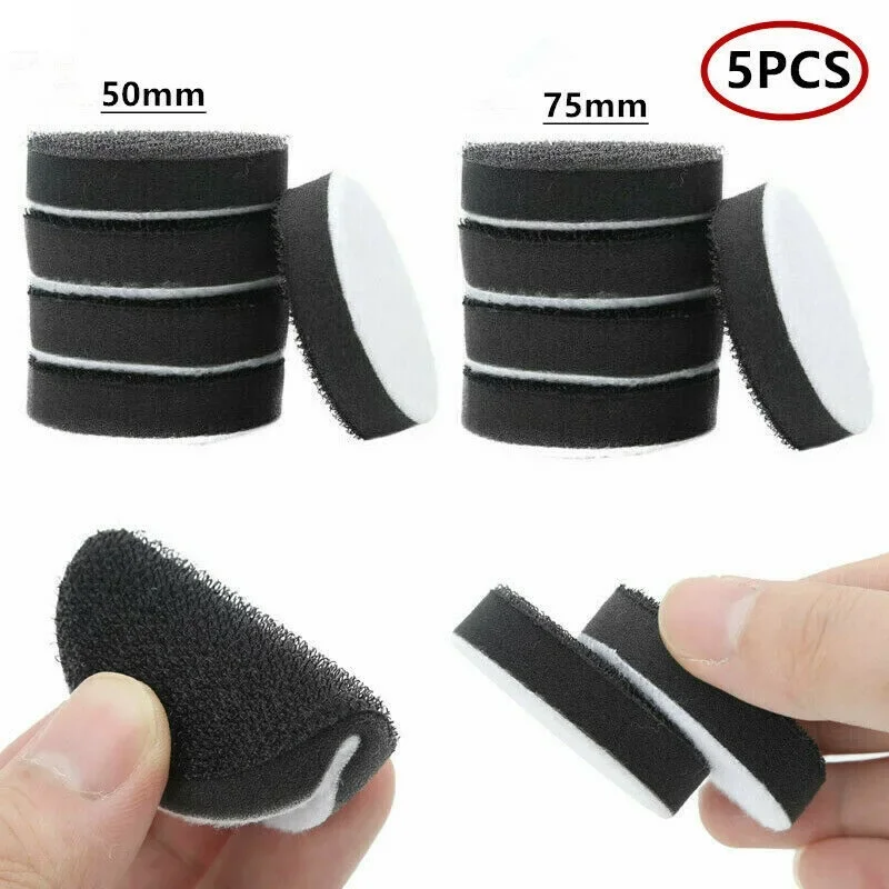 5-teiliges 50/75 mm Soft Density Interface Pads Set Schwammkissen Puffer Stützteller Klettverschluss-Schleifscheiben Schleifwerkzeuge