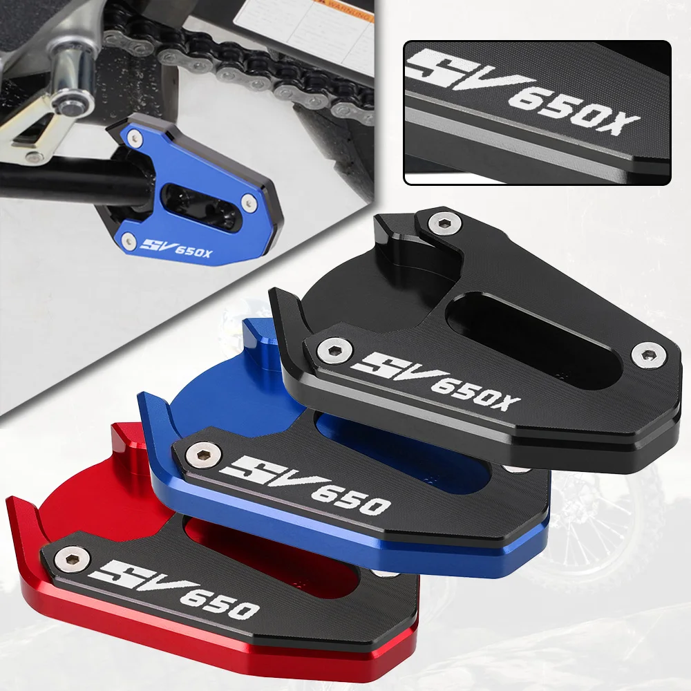 2026 2025 Side Stand Extension Kickstand Plate Enlarger Support Extension For SUZUKI SV650X SV650 ABS SV SV650 SFV 650 Gladius