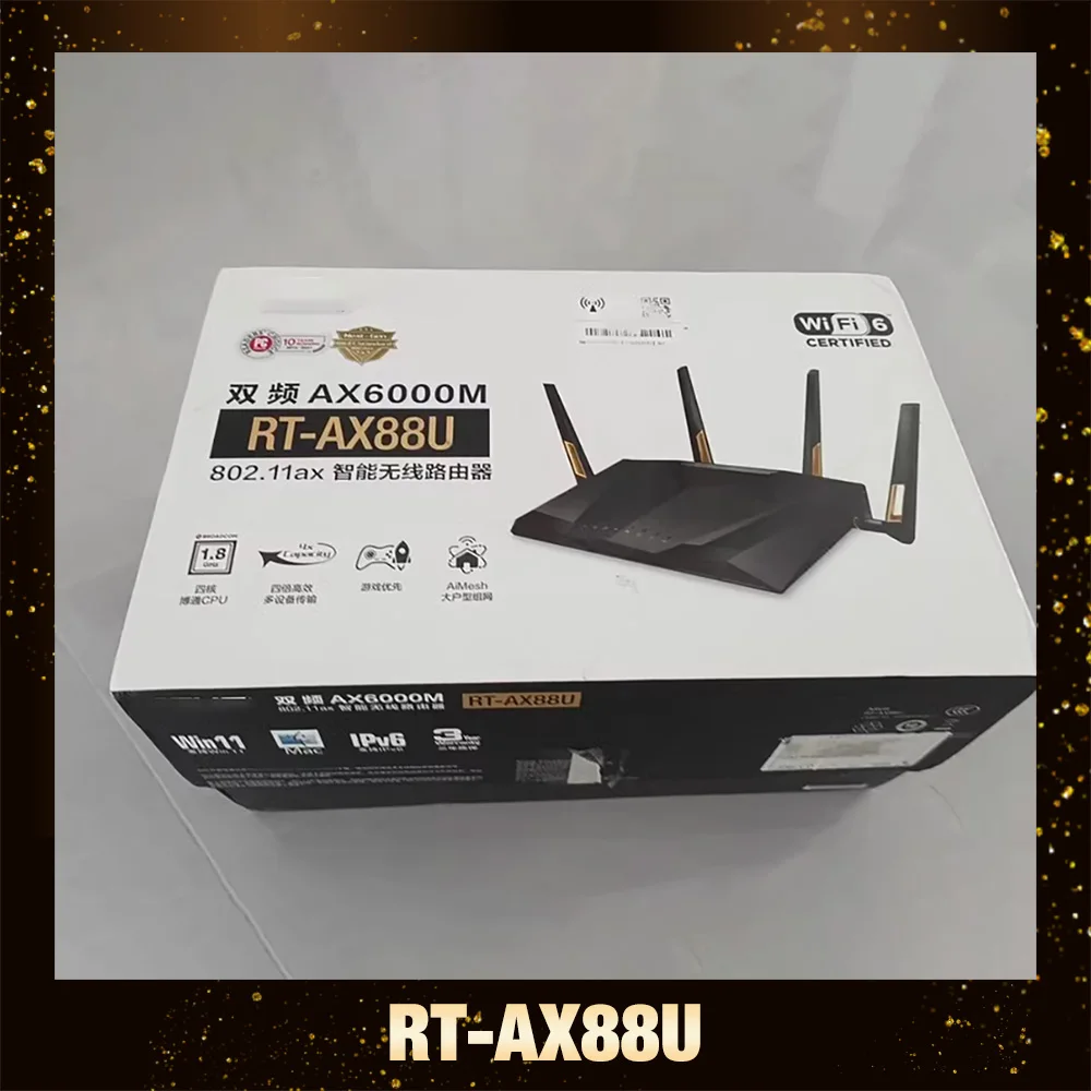 

Для A-S-U-S RT-AX88U беспроводной Wi-Fi 6 маршрутизатор гигабитный двухдиапазонный 6000 м полное домашнее покрытие киберспорт высокоскоростной восемь портов