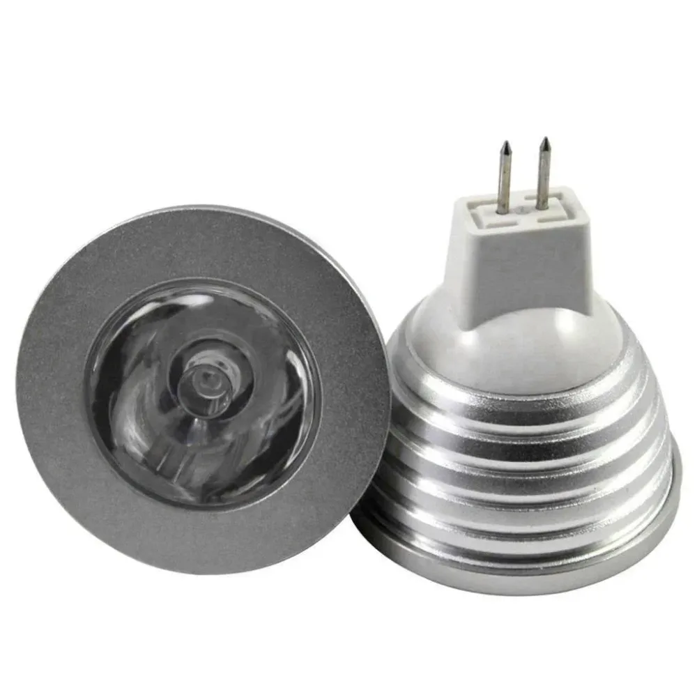 Mới Nhất MR16 3W RGB Bóng Đèn Pha LED RGB 16 Đổi Màu + Tặng 24 Phím Điều Khiển Từ Xa AC/DC 12V