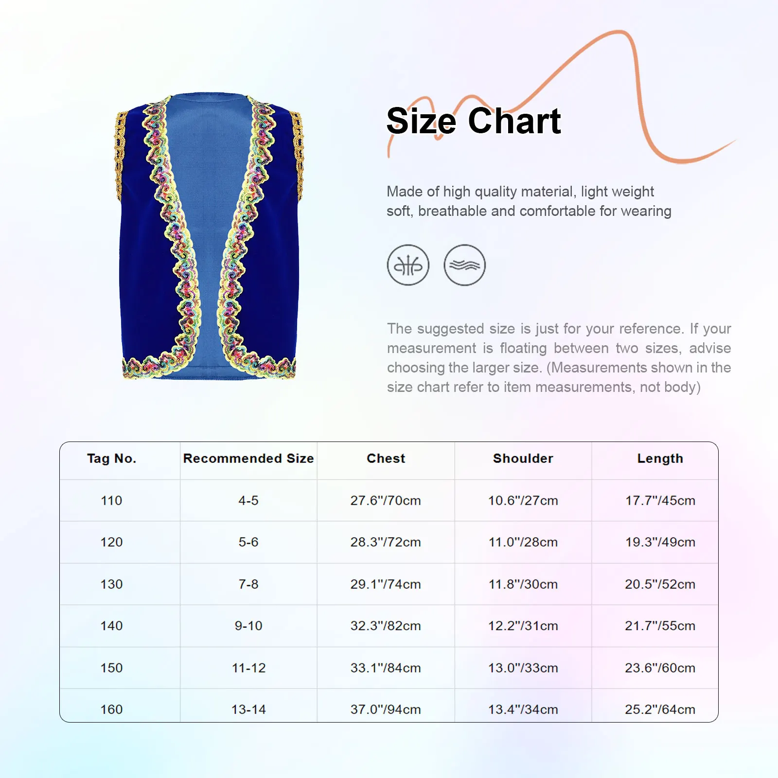 Kids Boys Girls Vintage Arab Prince Princess Costumes Sequins Woven Tape Decorative Vest Fairytale Halloween Cosplay Waistcoat