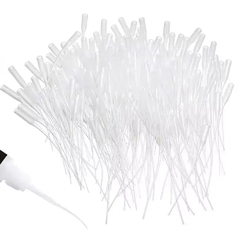 100-600Pcs Glue Micro-Tips Plastic Glue Bottle Tips Glue Extender Precision Applicator Dropping Tube Nozzle For Crafting Lab