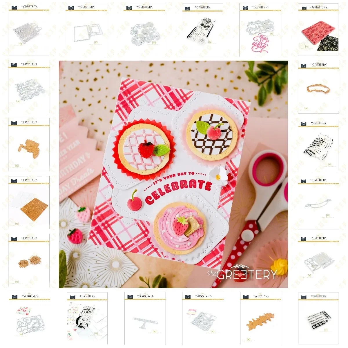 

New Happy Birthday Cupcake Metal Cutting Dies Stamps Stencil Hot Foil Scrapbook Diary Decoration Embossing Template DIY Greeting