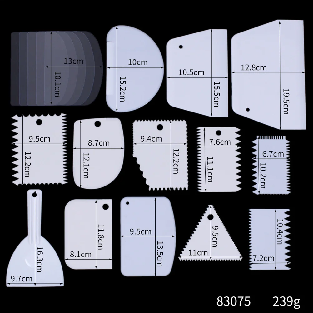 

18Pcs Cake Scraper Set Practical Kitchen Gadget Cake Making Scraper Baking Tool Home Supplies Kitchen Gadget