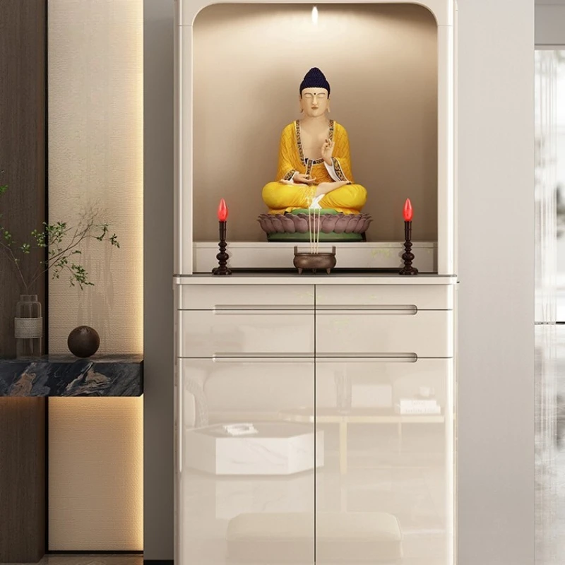

Standing cabinet, God of Wealth incense table, modern light luxury small Buddhist cabinet
