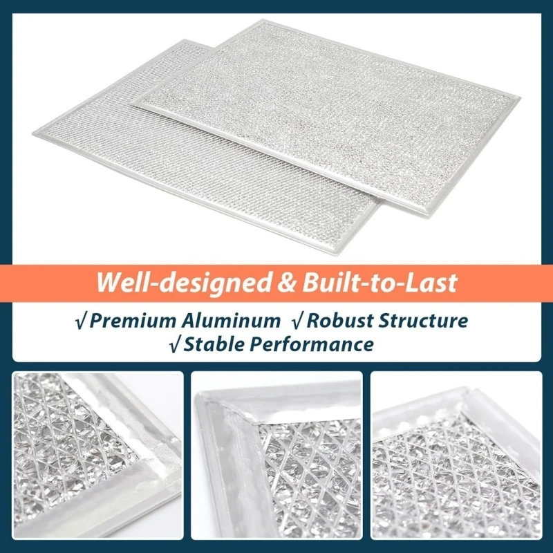 J6PE Two-Pack Ice Machine Replacement Filter, 3005939 Rectangular Lattice Panel Design for Scheduled Filter Changes and
