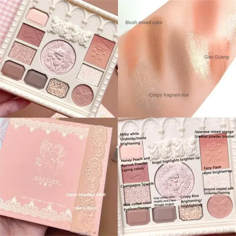 Matte Engel Lidschatten Palette schimmern glänzend wasserdicht Perl glanz nackt langlebige Augen pigmente charmante Augen Make-up Kosmetik