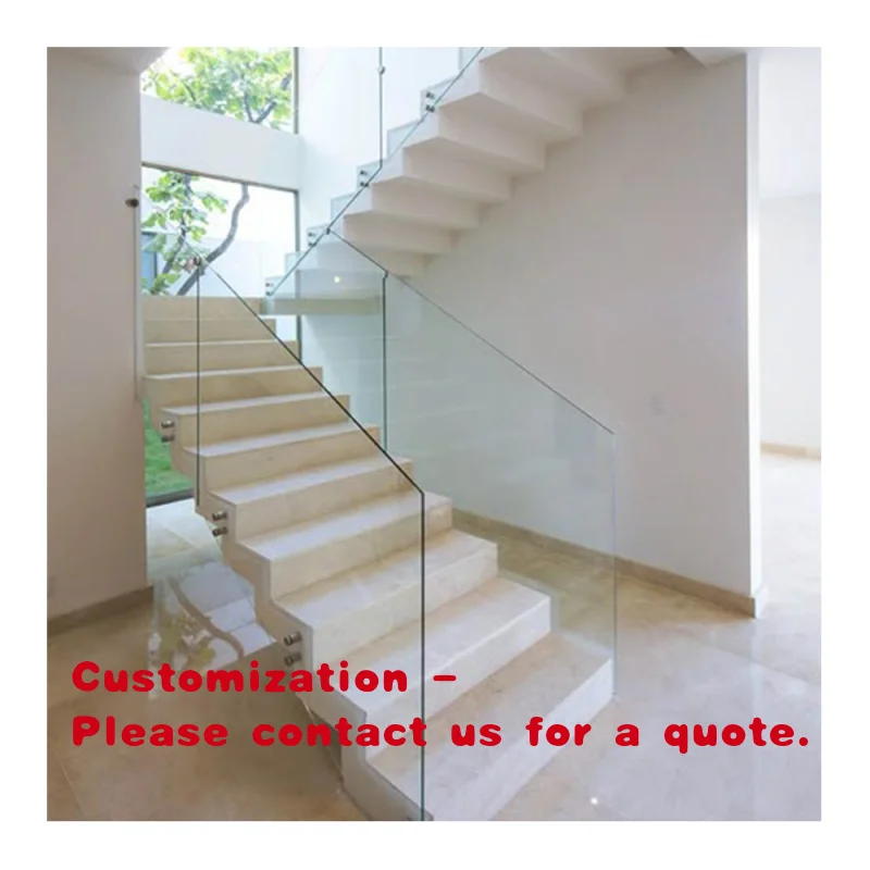 custom.Modern Design Floating Hardwood Stairs Wooden Staircase Apartment Application