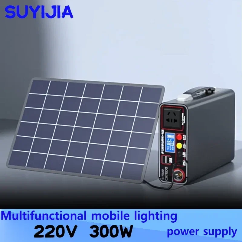 220V 300W Outdoor Camping Portable Power Bank LED Display Home Emergency Charging Backup Lifepo4 Power System Charging Generator