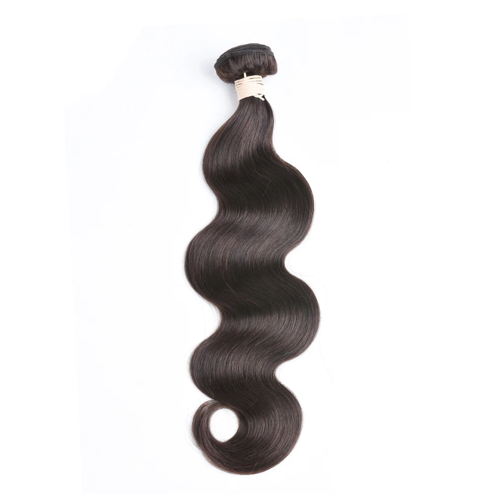 Tissage en Lot Brésilien Naturel Body Wave Brun, Extension de Cheveux Non Traités, 1 Pièce, 2 #