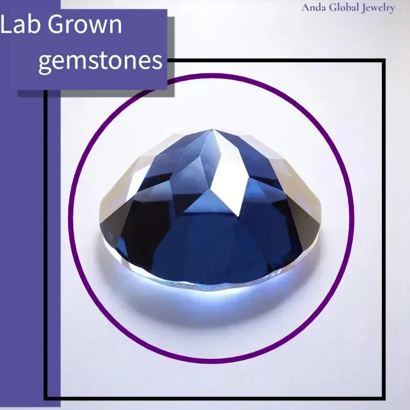 

L-F-Lab Grown Sapphire Royal Blue Color Round Cut AAA+Clarity for Jewelry Setting&Custom Design Selectable AGL Certificate-M