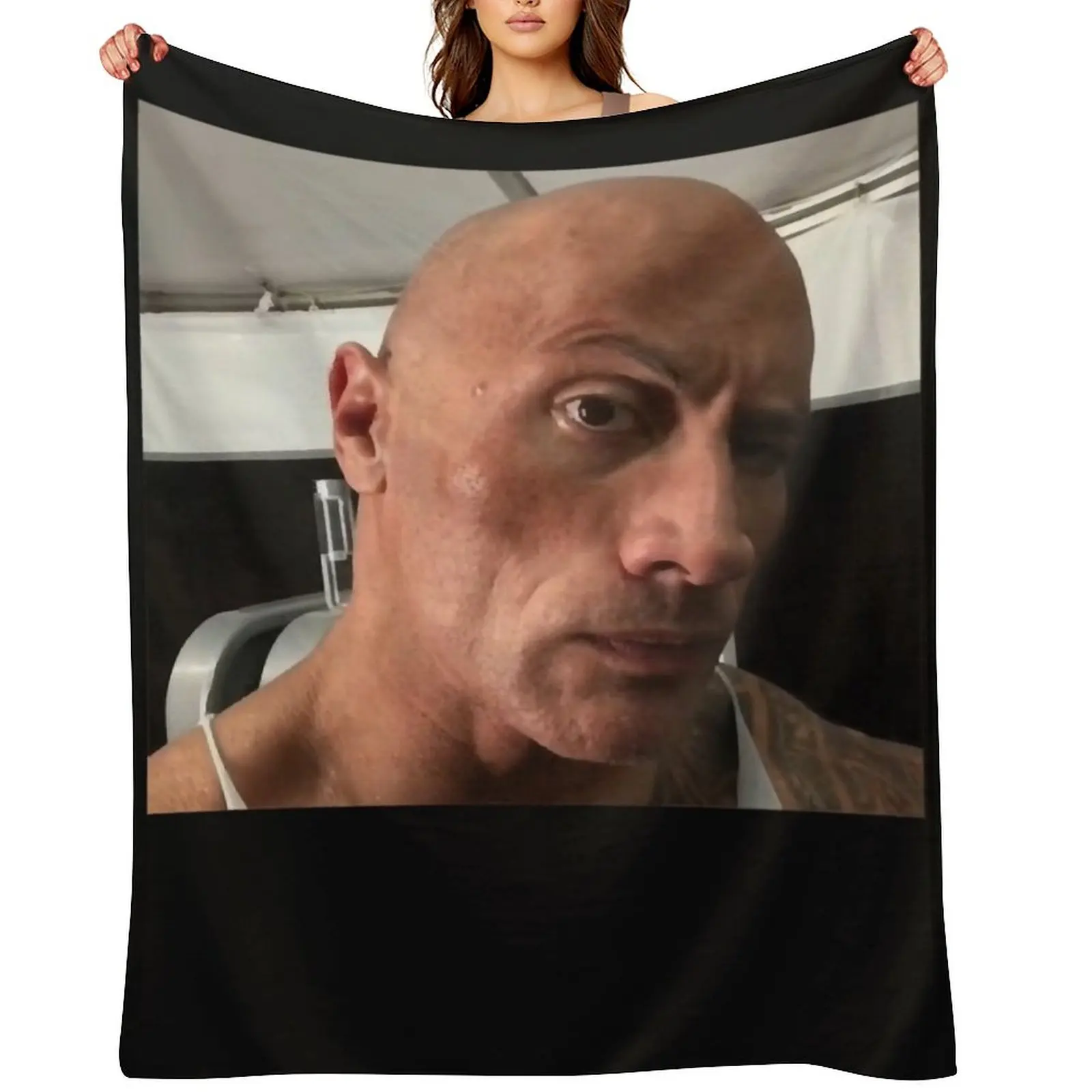 

Dwayne The Rock Johnson eyebrow raise meme Throw Blanket Nap Luxury Designer Thermals For Travel Decorative Sofa Blankets