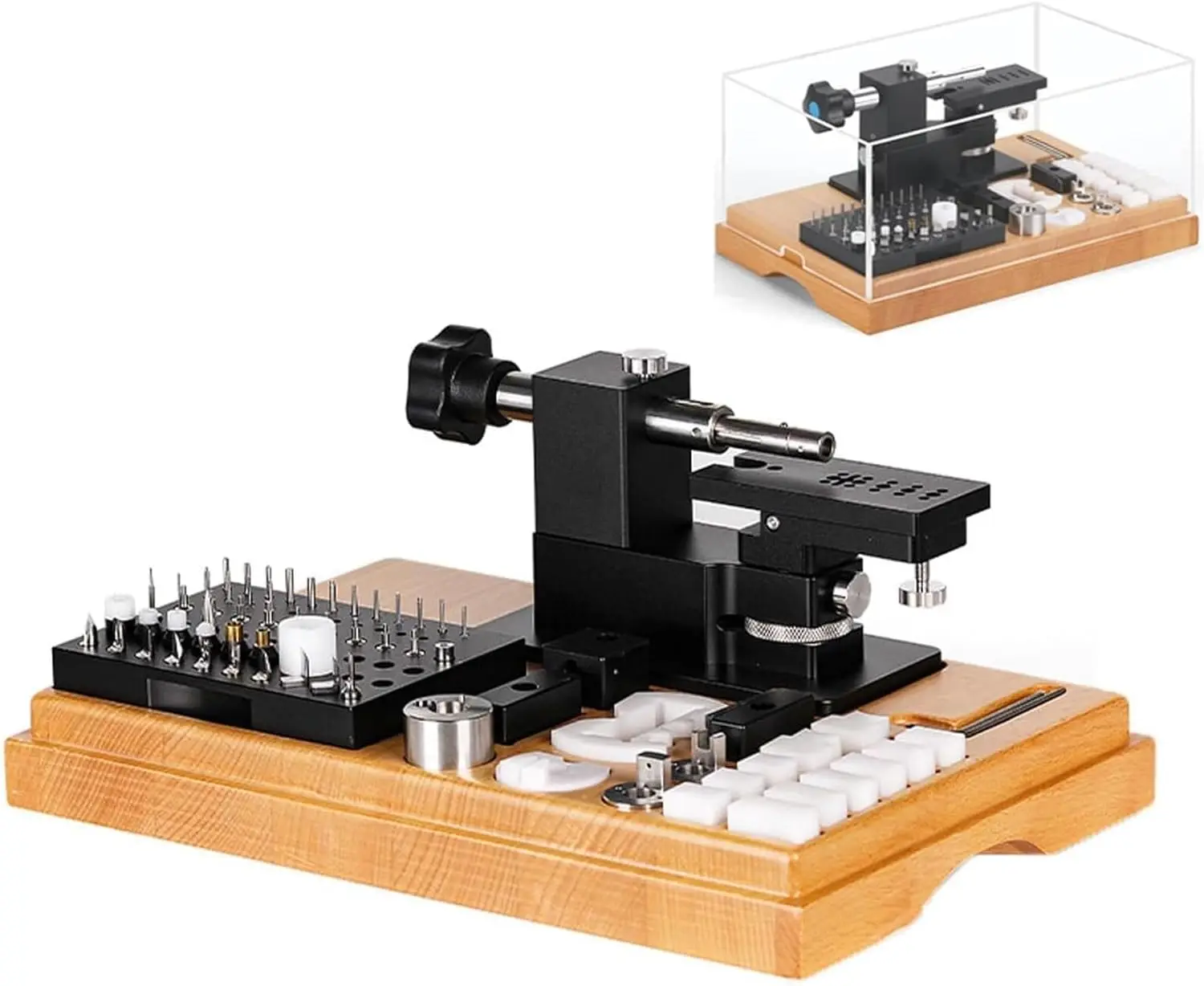 

Watch Cover Opener Tool Set - Professional Watch Repair Kit with Prying Machine and Acrylic Dust Cover for Effective