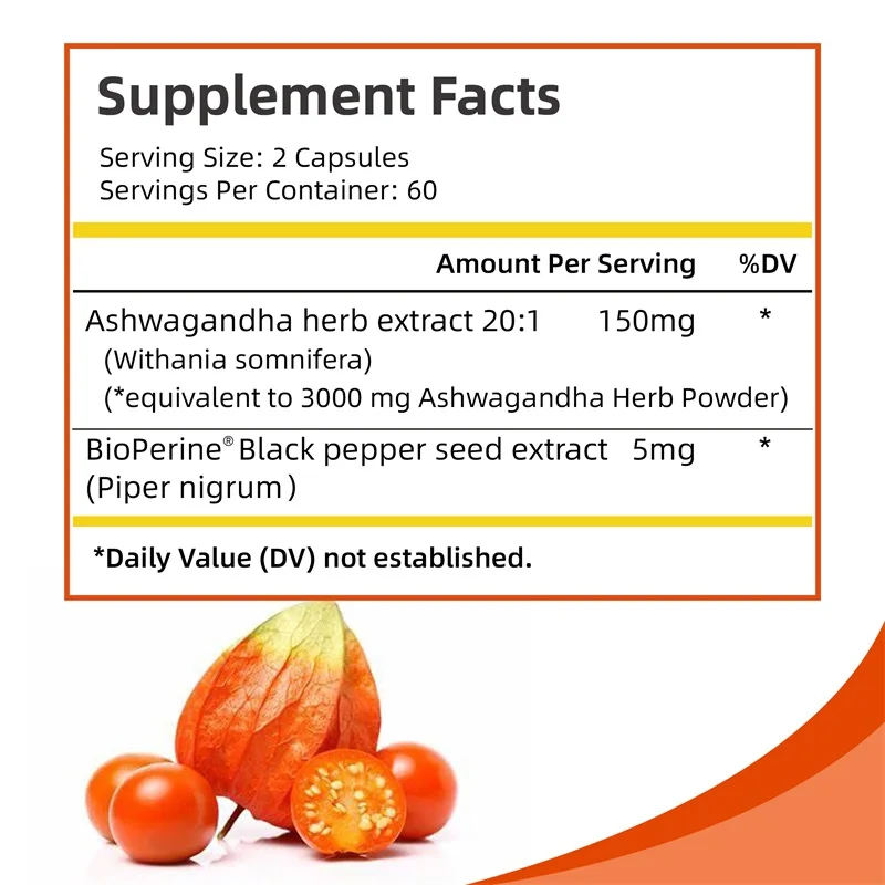 Ashwagandha Extra Strength - Support Stress Improve Sleep Brain Health Muscle and Strength Boost Immunity