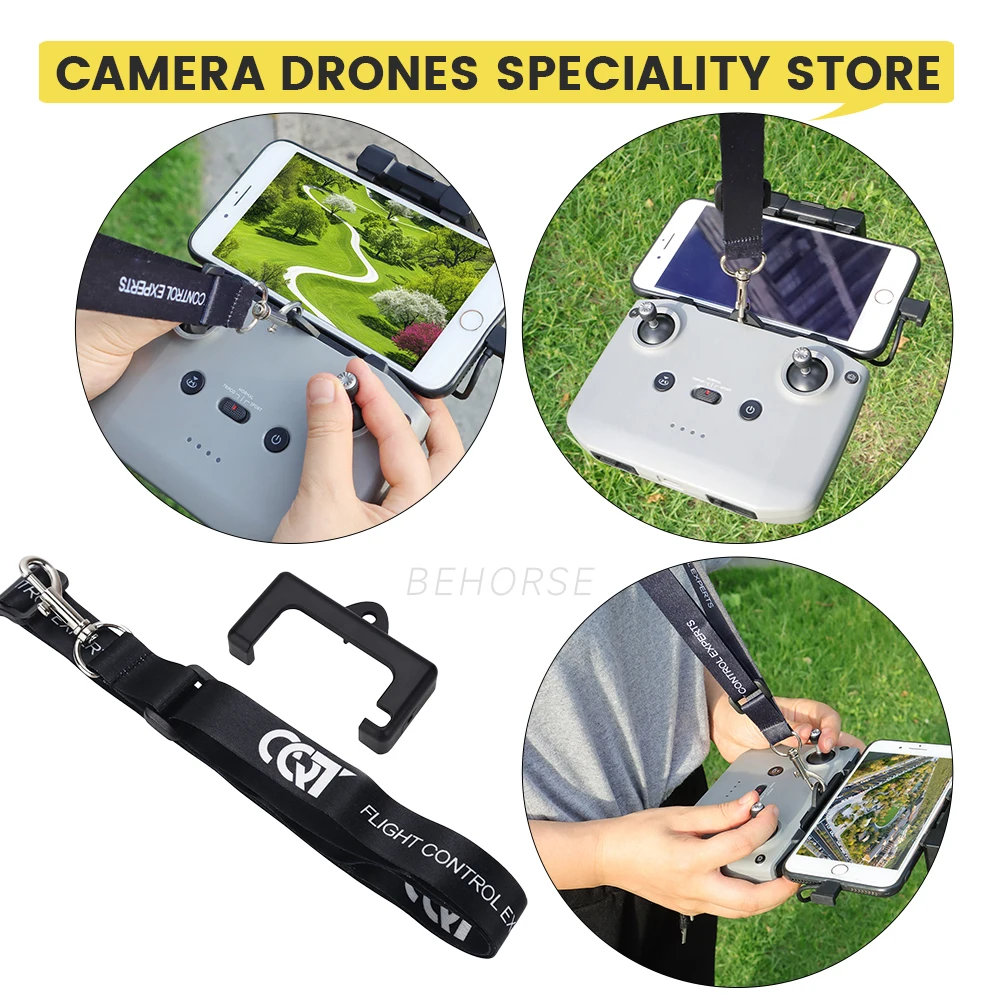 DJI RC N1/N2/N3용 랜야드 DJI Neo/Air 3S/Mini 4K/4 Pro Drone 액세서리용 후크 브래킷이 있는 조절 가능한 넥 스트랩