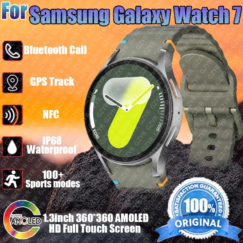 Новые оригинальные мужские умные часы Samsung Galaxy Watch7 AMOLED Bluetooth Call GPS Track NFC IP68 Водонепроницаемые женские умные часы