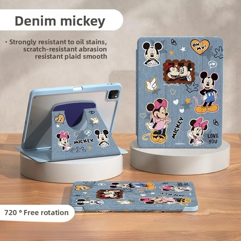 

Чехол MINISO Mickey для ipad Funda iPad A16 11 дюймов Mini 6 7 Защитный чехол для Ipad Pro 4 5 6 Air 4 5 10 11 поколения Подставка для планшета