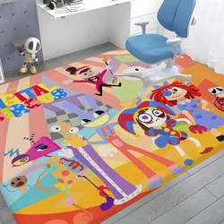 Cartoon A- Amazing Digital Circus Printing Entrance Door Mat Washable Non-Slip Living Room Sofa Chairs Area Mat Kitchen Welcome