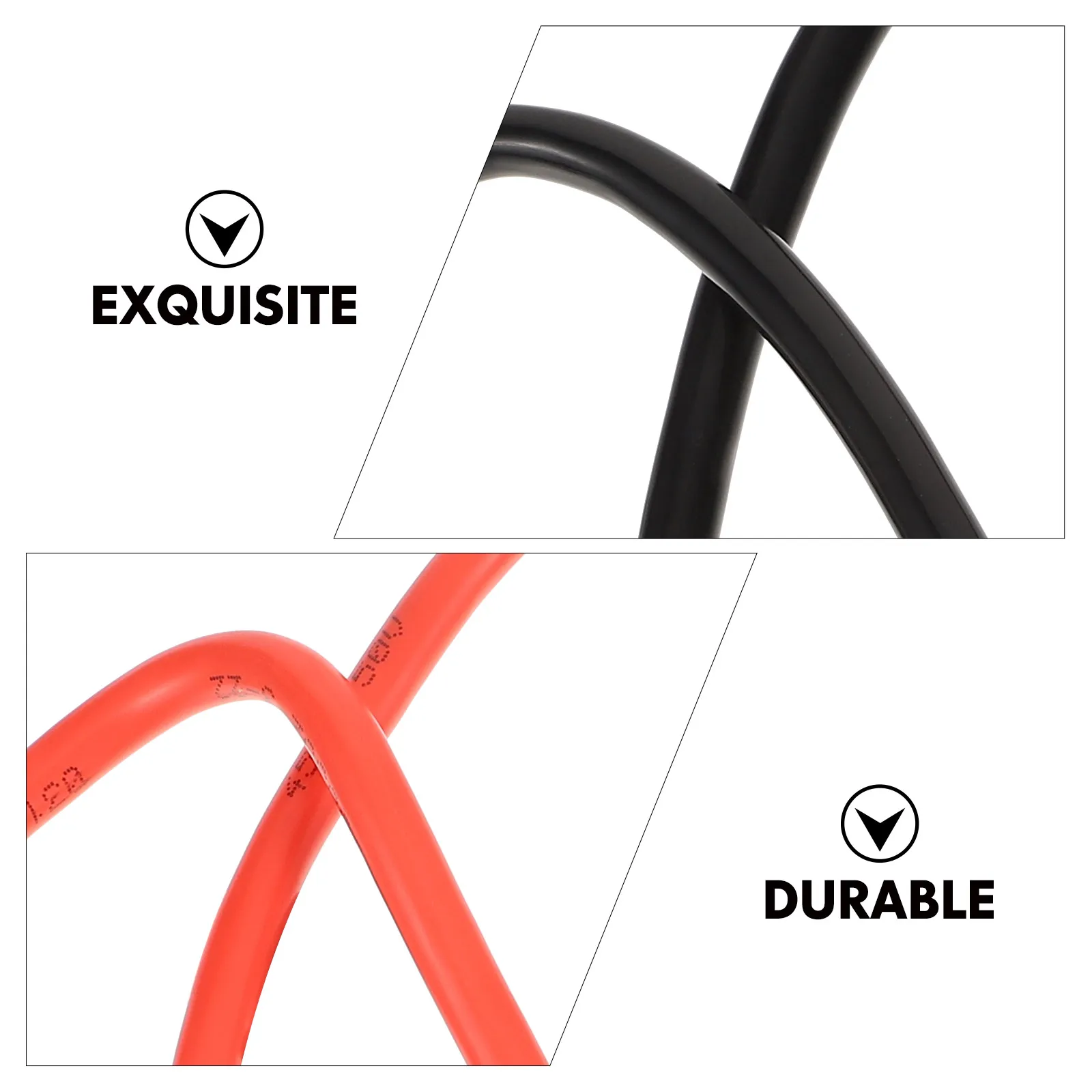 

1 Pair Power Cable Ring Eyelets Car Cable For Trucks Rv Solar Inverter Durable Copper Core Automotive Cables
