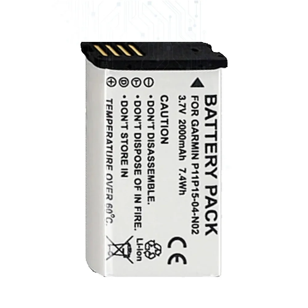 For Garmin Montana 650 GPS Battery - 2000mAh Durable Power Supply