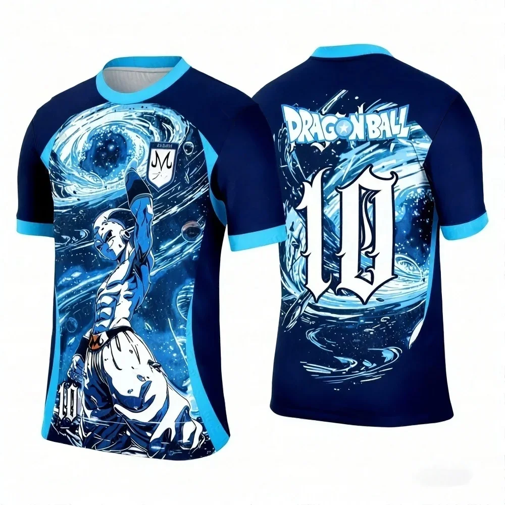 2026 Summer Dragon Ball Retro Fitness T-shirt Men's Super Large 3D Printed Short Sleeve Family Unisex Children's Sports Shirt