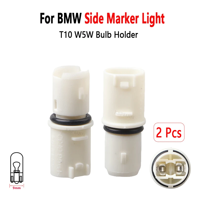 For BMW 3 5 Series E46 E60 X5 Side Marker Light Socket T10 Bulb Holder Car Lamp Base Accessories 2 Pcs