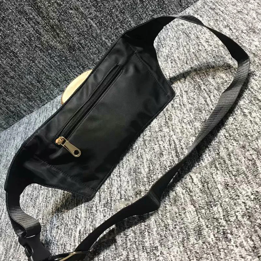 Saco de cintura de náilon fanny packs para mulheres casual saco de peito feminino homem viagem cinto saco esporte pacote cintura à prova dwaterproof água saco do telefone preto