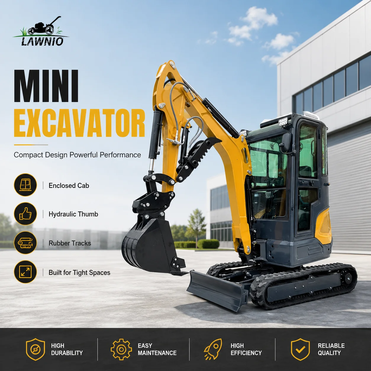 Euro V Engine Mini Excavator  25U 14.6kW Rubber Track Pilot Control Garden Farm Digging Ready Pro Mini Excavator