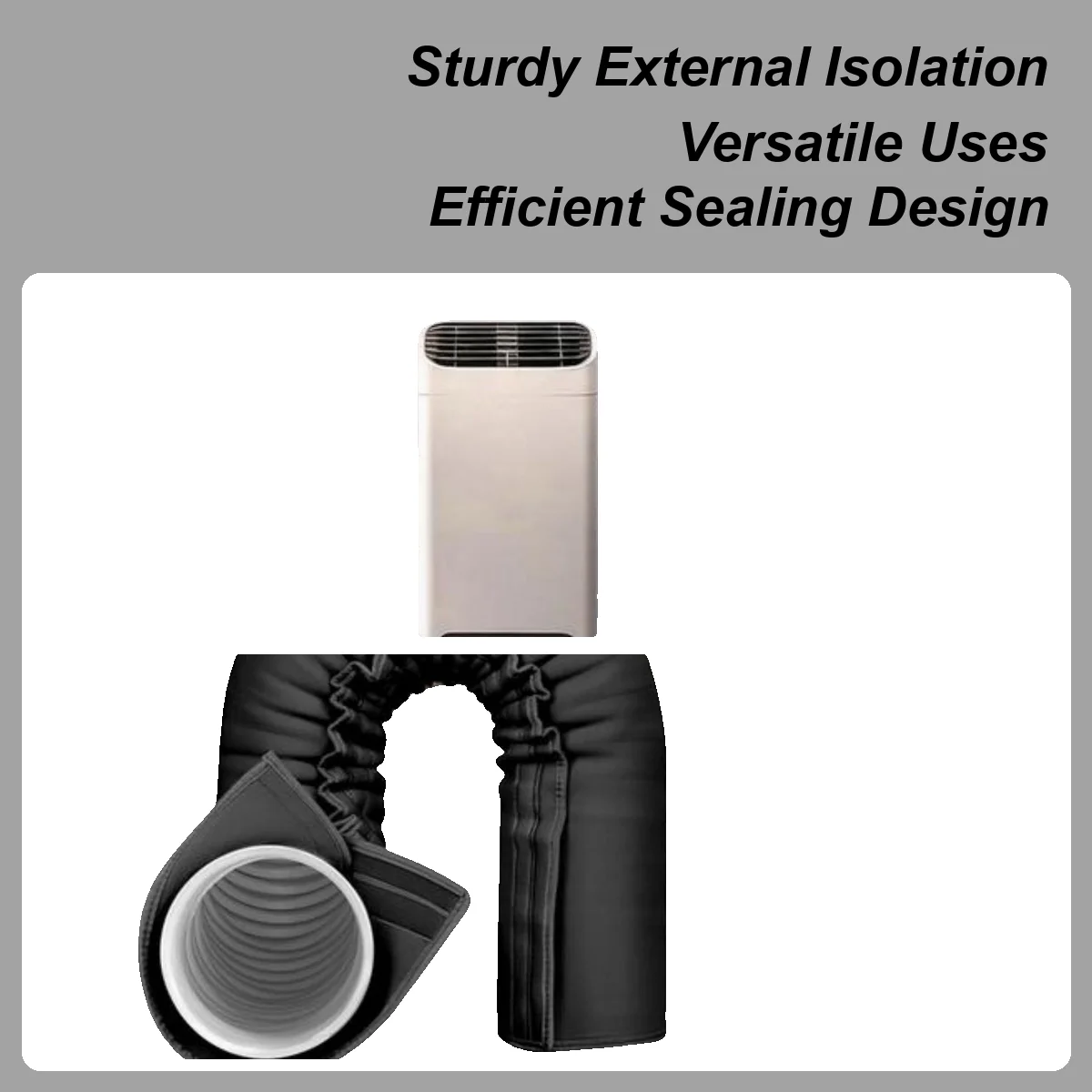 

Изолирующая втулка для шланга переменного тока Портативные кондиционеры Комплект изолированных крышек для шланга Моющиеся аксессуары для вентиляционных отверстий с 3 ремнями