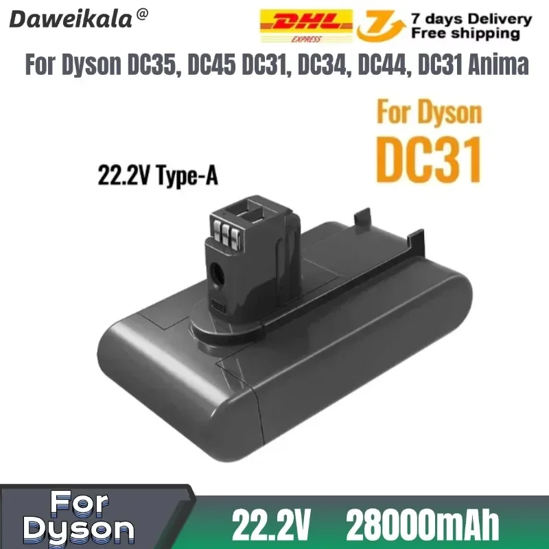  NEW (Type A) 22.2V 28000mAh Li-ion Vacuum 🔋Battery For Dyson DC35, DC45 DC31, DC34, DC44, DC31 Animal, DC35 Animal,9170
