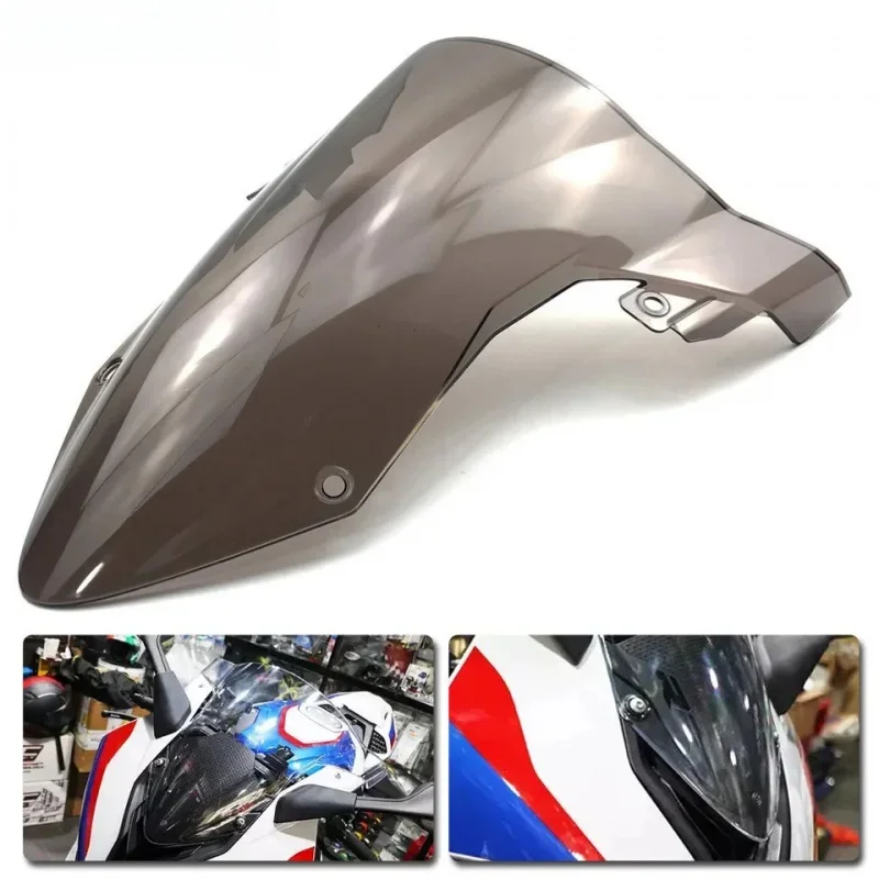 Suitable for BMW motorcycle windshield dual bubble S1000RR S1000RR S 1000 RR HP 2019 2020 S1000RR Blue Smoke Black