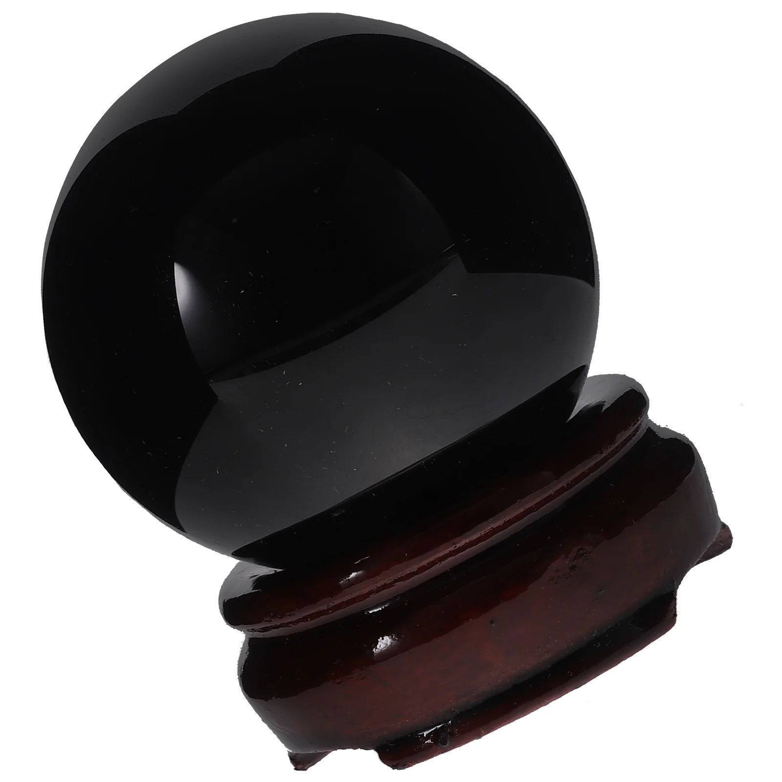 

1 set Black Obsidian Crystal Ball Sphere Smooth Desktop Decoration Stand Home Adornment Office Tabletop Decor Craft Gift