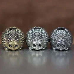 Hedgehog Brass Knife Bead EDC Outdoor DIY Paracord Woven Bracelets Accessories Lanyard Pendant Umbrella Rope Flashlight Hangings