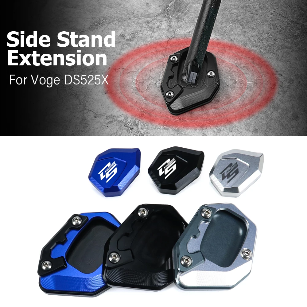 Motorcycle Side Stand Enlarge Extension For VOGE DS525X 525 DSX DS 525 X 2022- Accessories Kickstand Foot Pad Support