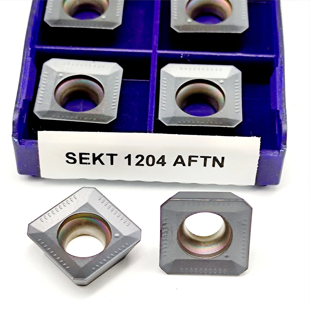 10PCS SEKT1204 AFTN LT30 Carbide Coated CNC Milling Turning Insert Tool for Stainless Steel Cast Iron