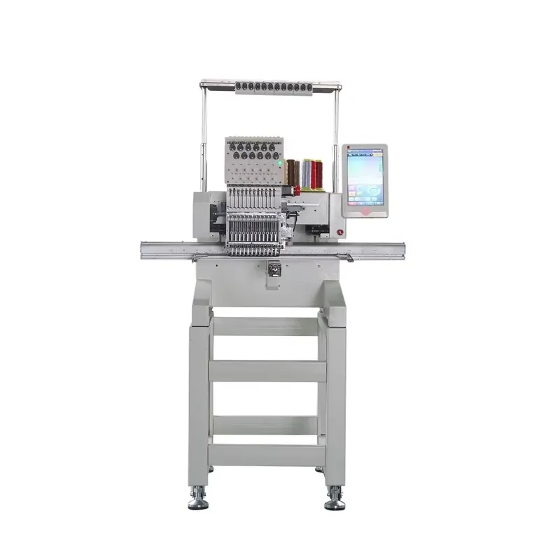 ZHIYU Single Head 12 Needles Cap T-shirt Embroidery Machine Computerized Automatic High Speed High Efficiency 500*800 mm