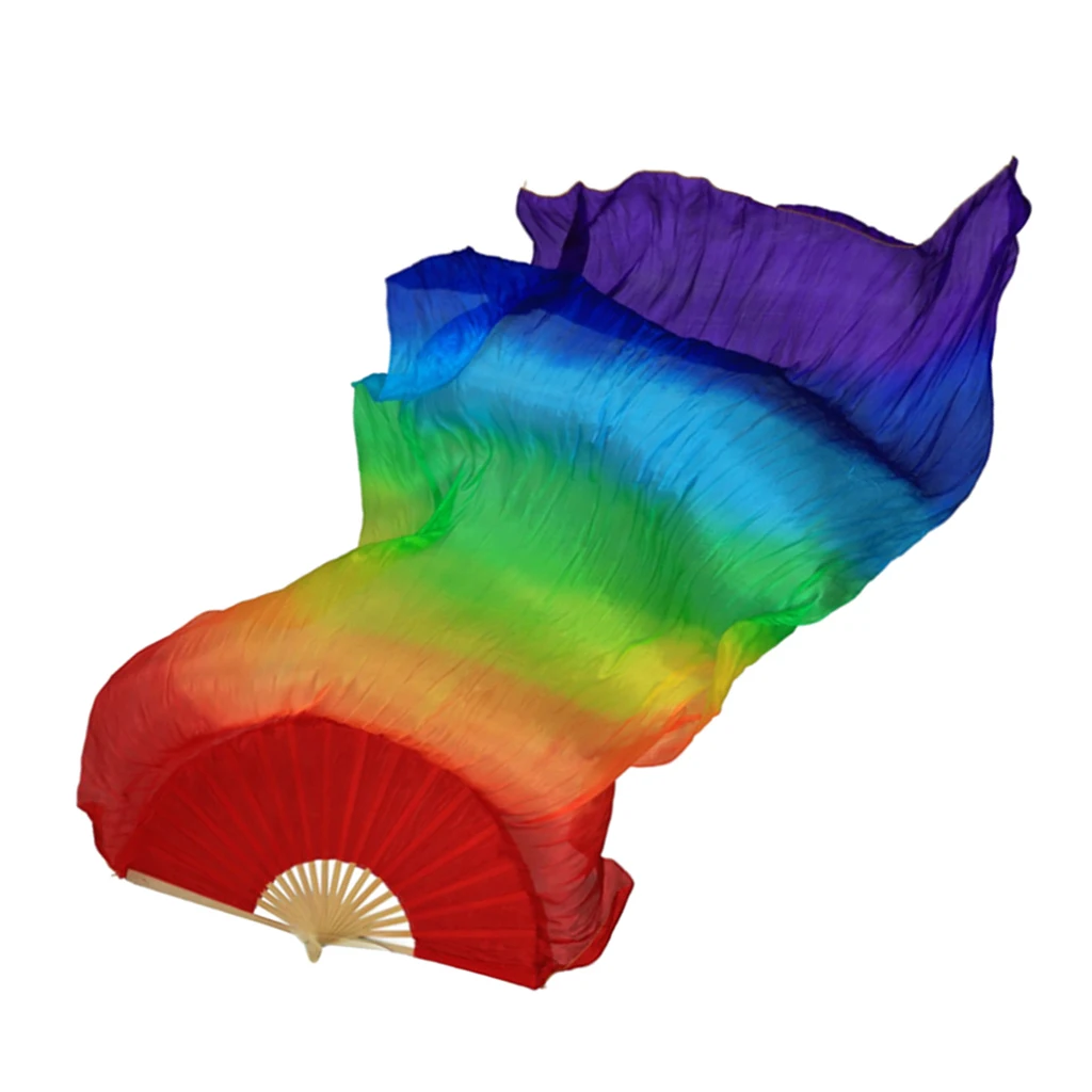مراوح الرقص LED بألوان قوس قزح مع أضواء LED أداة أنشطة مرحلة الرقص الشرقي