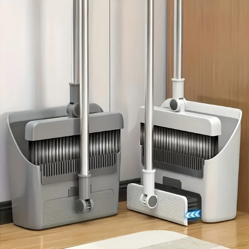 Juego de escoba y recogedor plegable 3 en 1, Kit de limpieza multisuperficie para sala de estar, dormitorio, baño, fácil almacenamiento, ligero