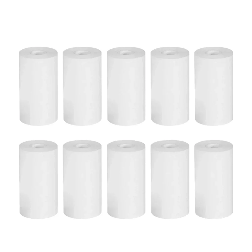 10 rouleaux 57x25 MM papier thermique blanc enfants caméra impression instantanée enfants caméra impression papier accessoires de remplacement pièces