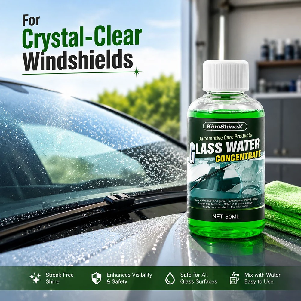 Concentrated Windshield Wash Liquid Easily Dissolves Bugs, Dirt, And Oil Film Streak-Free Formulas Fast-Acting Winter De-Icing