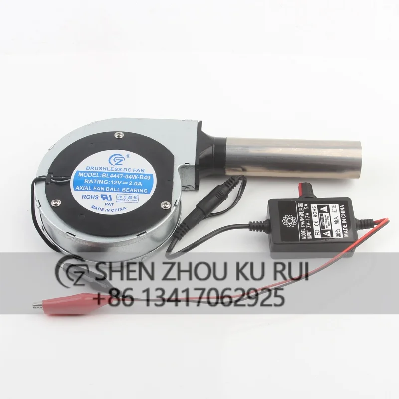 Best-selling 11028 Barbecue wood-fired stove Portable Industry PWM Governor Turbine Blower BL4447-04W-B49 DC 12V 2A Cooling Fan