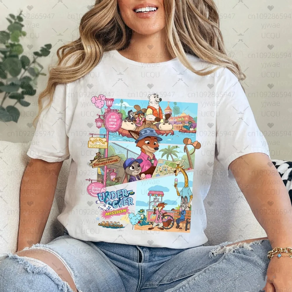 تي شيرت Zootopia 2 للرجال 2025، قمصان رحلة عائلية من Disney، تي شيرت Zootopia Undercover Mission، Zootopia-2 Walt World،
