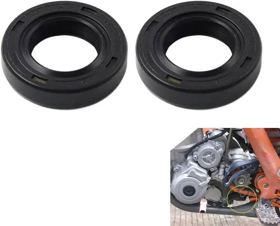 2pcs Crankcase Gear Shift Lever Shaft Oil Seal For 91202-444-023 91202444023 Compatible With Honda Street Bike