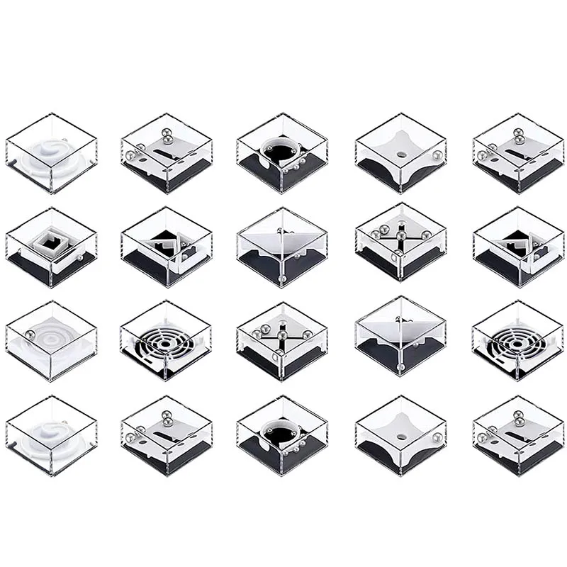 5Pcs 크리 에이 티브 매직 큐브 미로 재미있는 균형 텀블러 비즈 미로 팜 빌딩 블록 미로 게임 퍼즐 스트레스 릴리프 장난감