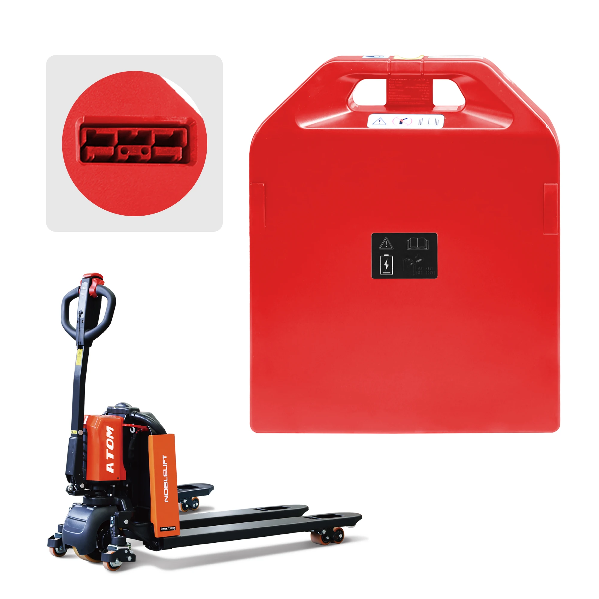 بطارية ليثيوم 24 فولت 20 أمبير في الساعة لمقبس شاحنة البليت الكهربائية NOBLIFT ATOM PTE15Q-B