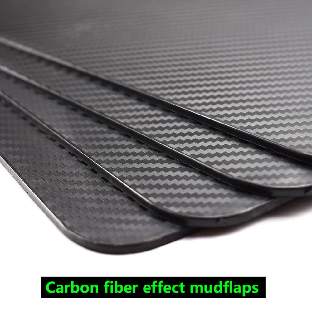 Front Rear 4pcs Set Universal Mud Flaps Splash Guards Mudguards Carbon Fiber effect Mudflaps Car Auto Van SUV Pickup Accessories