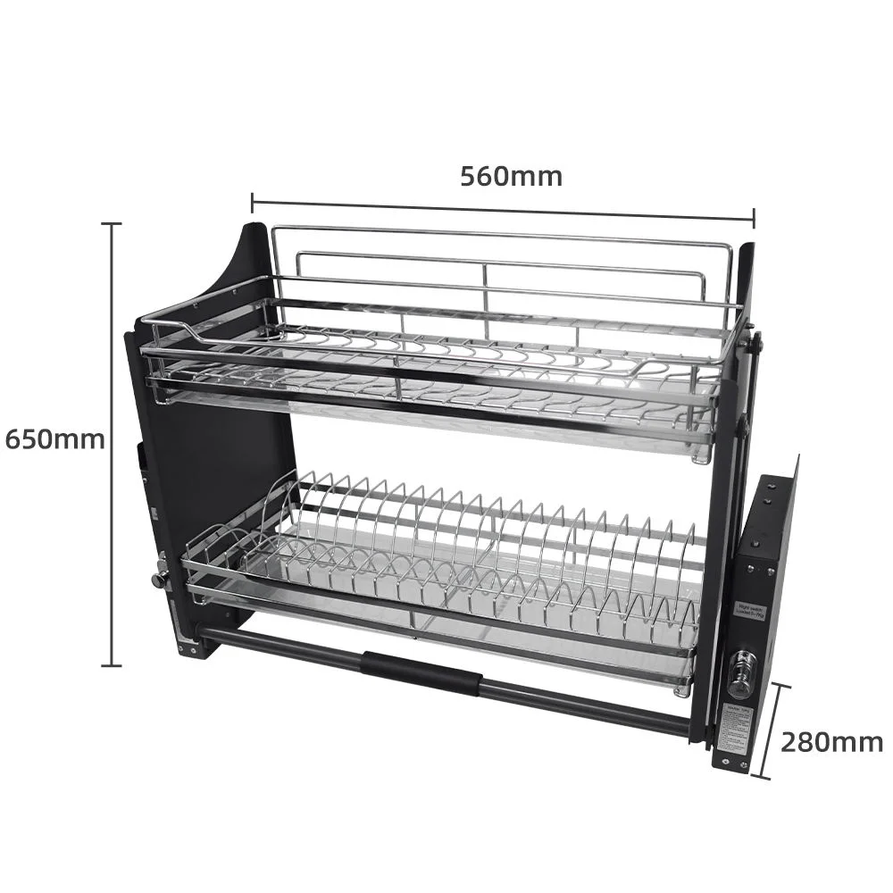 رف أطباق سفلي لتخزين المطبخ، خزانة طويلة، سلة رفع المصعد #2